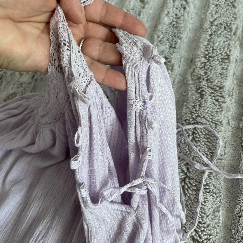 Free People sleeveless tunic dress in lavender size L - Picture 6 of 9